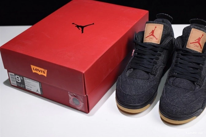Levi's 'black' Air AO2571-001 4 Jordan x 0808